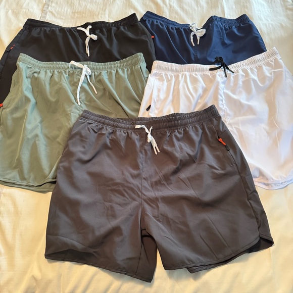 Other - 5- Men's Classic Drawstring Active Shorts - Gray, Black, Navy, White, Olive XXL